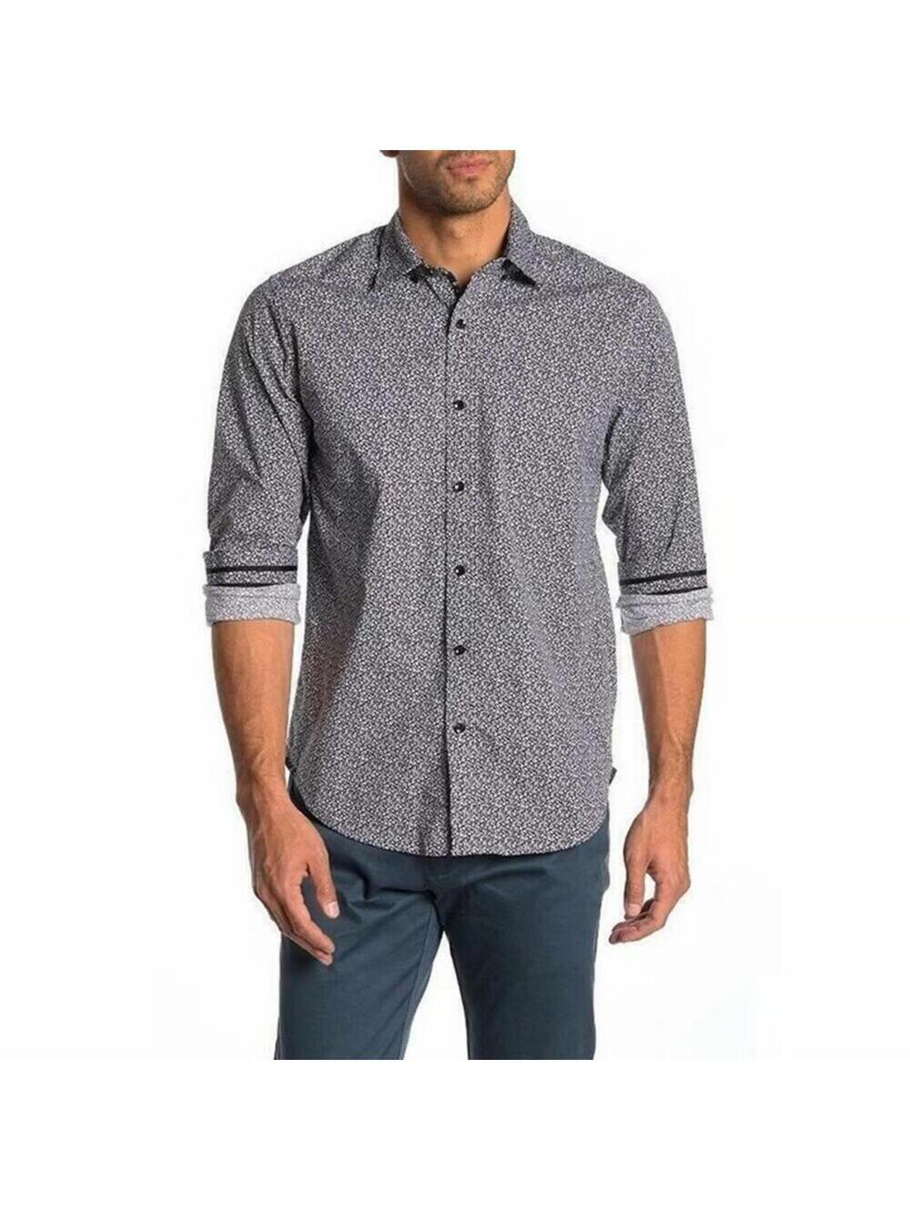 Robert Graham NWT Mens Geometric Micro Print Button Down Shirt XL Long Sleeve